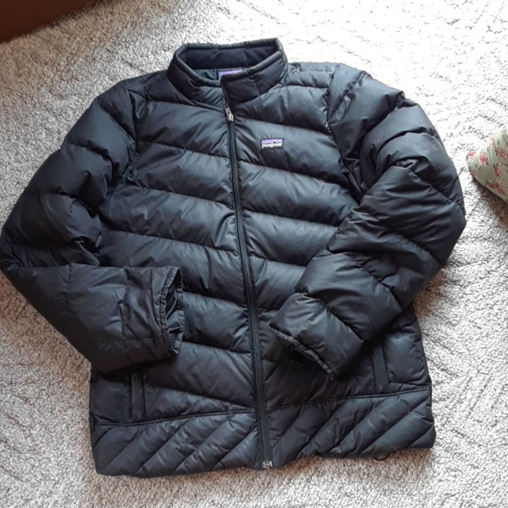 Patagonia Kids Charcoal Puffer Jacket